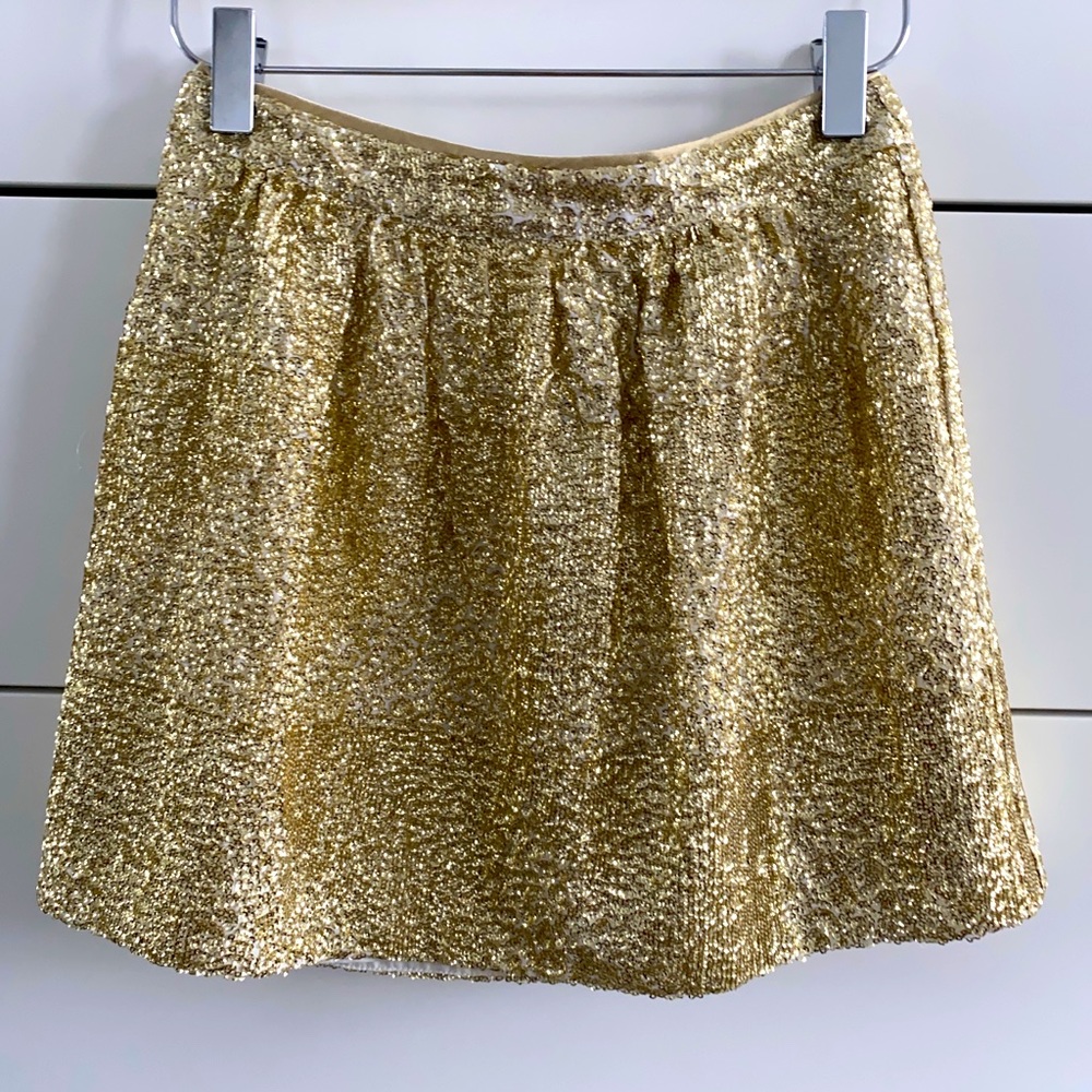 H&M Mini Gold Sequin Skirt